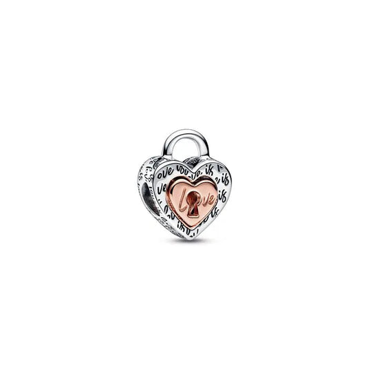 Padlock Splittable Heart Charm