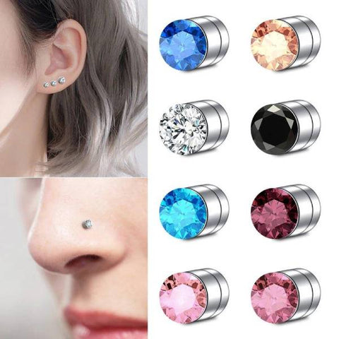 Dazzling Blue Gem Piercing Earrings - Dazzling Blue Gem Piercing Earrings