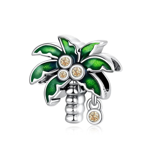 Palm Tree Charm - palm-tree charm fits Snake Chain Bracelet Jewelry affordable