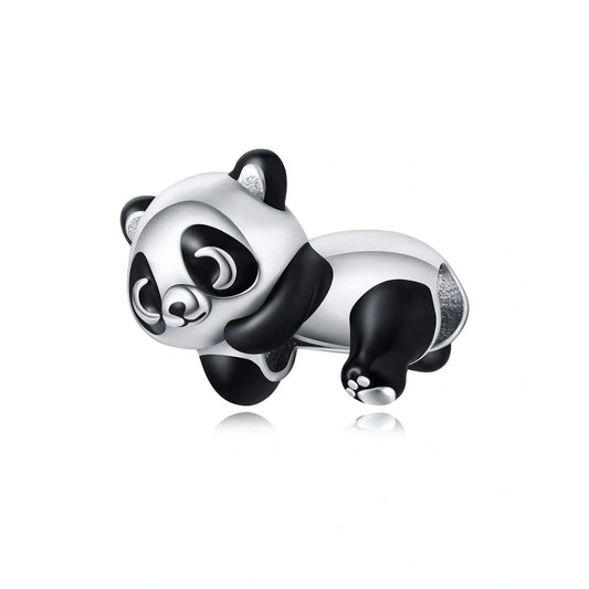 Panda Silver Black Charm
