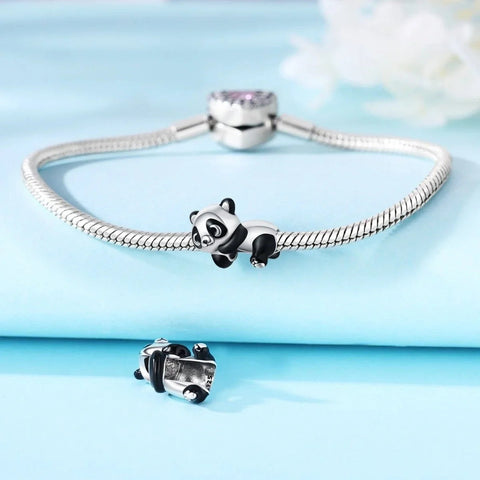 Panda Silver Black Charm - Panda Silver Black Charm