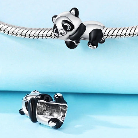 Panda Silver Black Charm - Panda Silver Black Charm