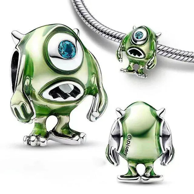 Adorable One-Eyed Monster Charm with Blue Crystal Eye