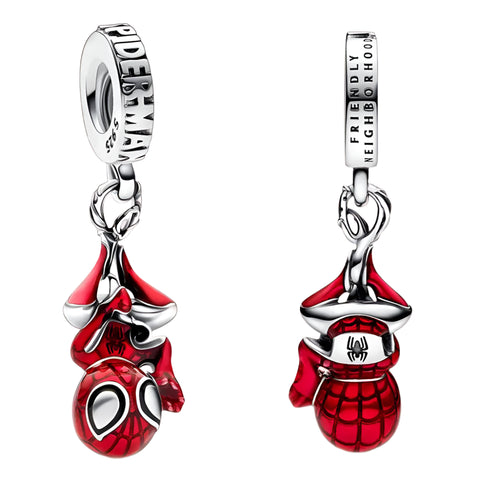 Sterling silver charm featuring Mickey Mouse's iconic silhouette.