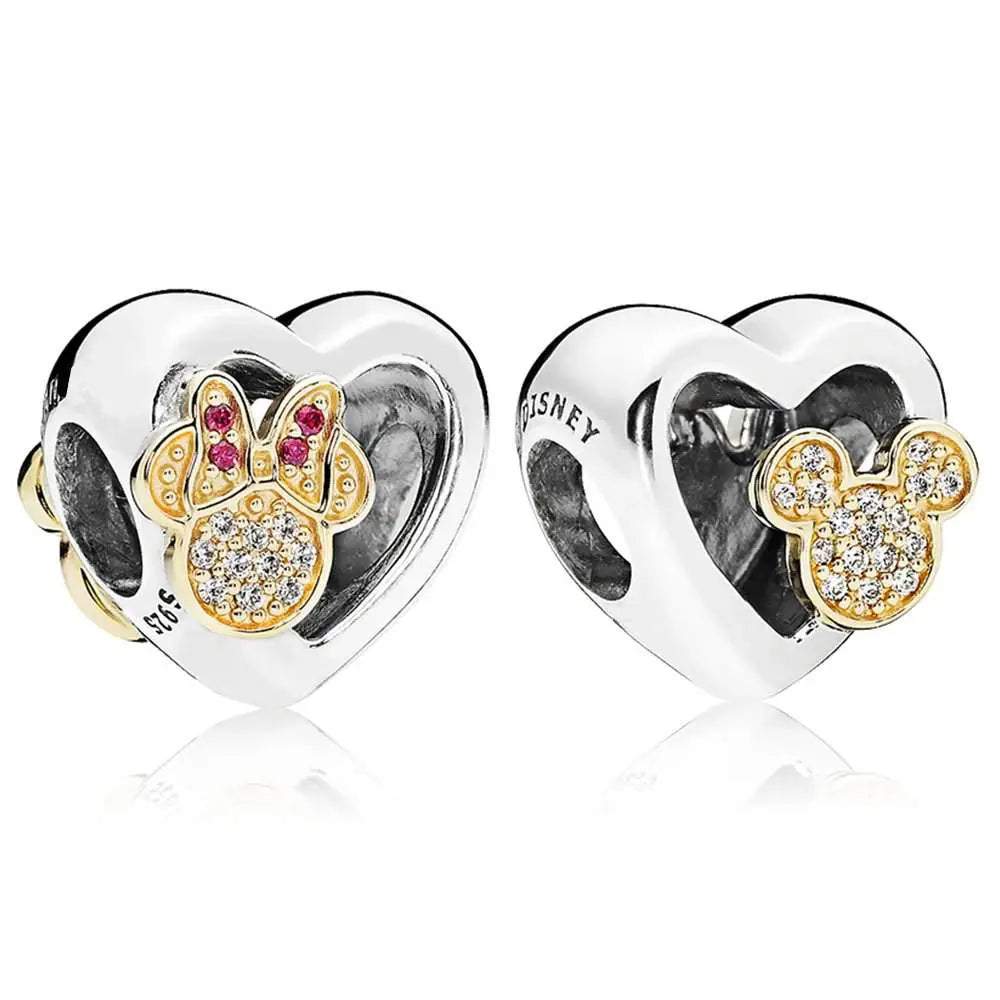 Pandora charm with Mickey and Minnie and "I will always love you" inscription.