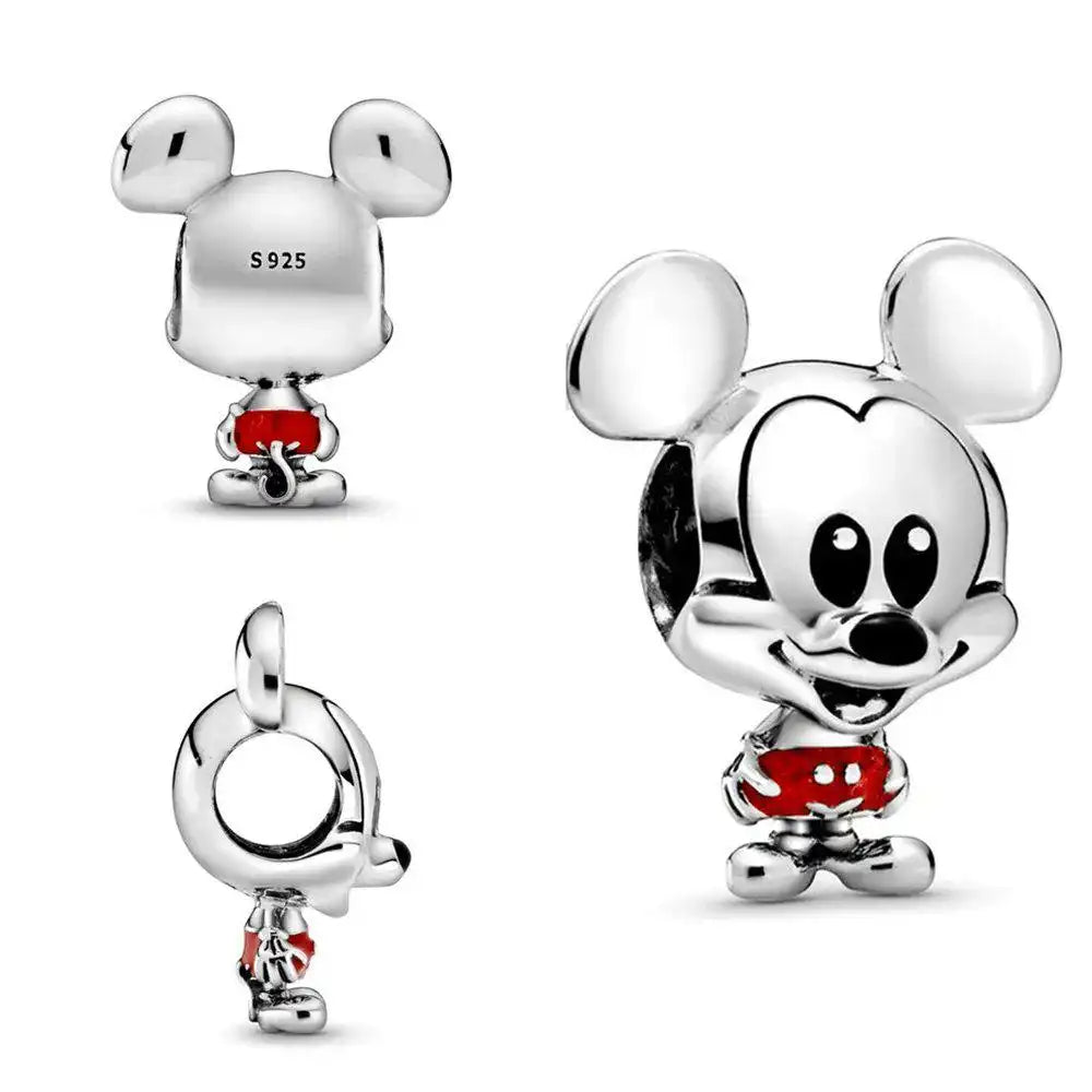 Sterling silver Mickey Mouse charm with classic red shorts.