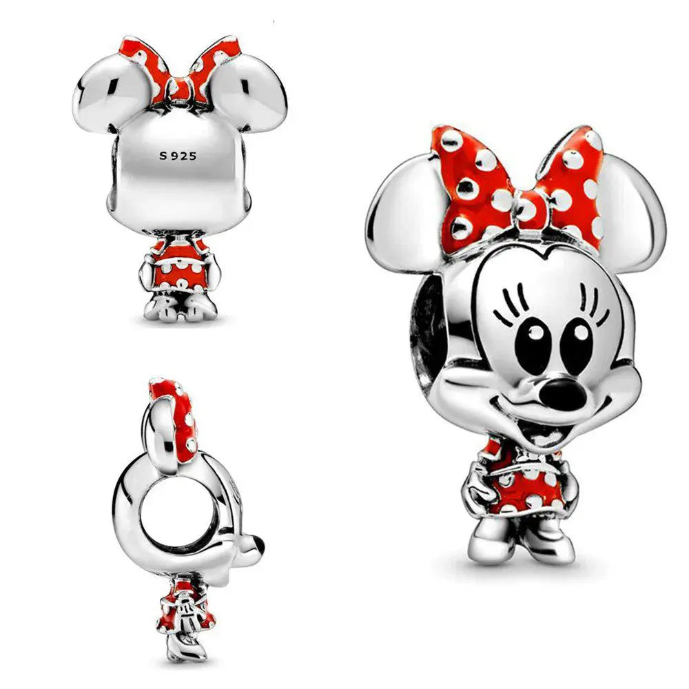 Minnie Mouse Red Bow Charm for Pandora Bracelets