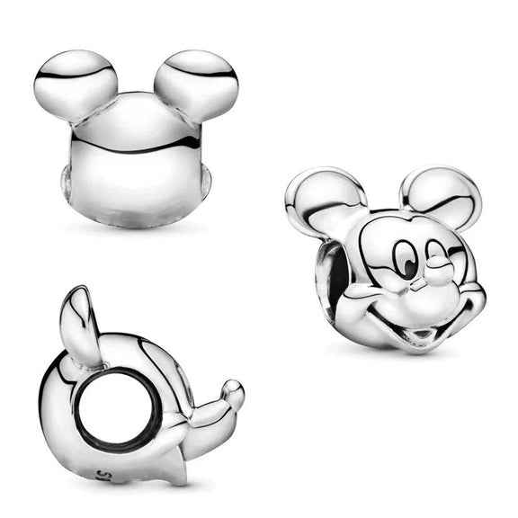 Disney- Polished Mickey Mouse Charm - Monsters, Inc. logo charm with blue enamel detailing.