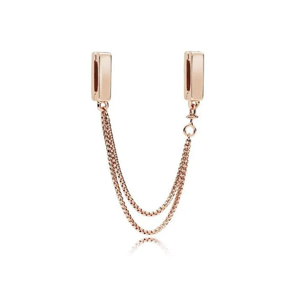 PANDORA Reflexions Floating Chains Safety Chain - PANDORA Rose - Pandora Reflexions Floating Chains Safety Chain Rose - Safety chain with floating chains in rose finish, stylish and secure.