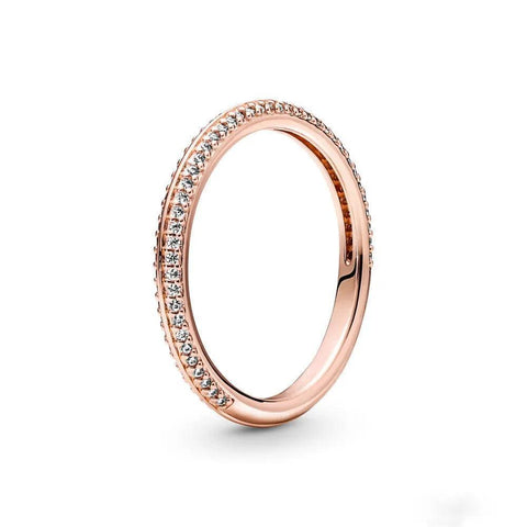 Rose Gold Diamond Eternity ME Pave Ring - Rose Gold Diamond Eternity ME Pave Ring