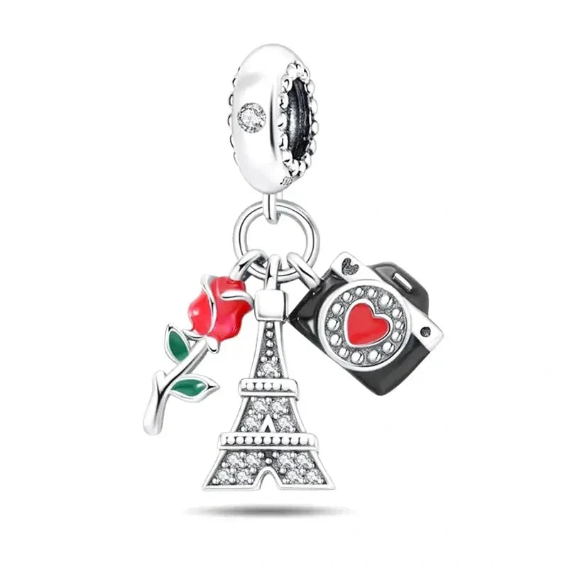 paris-charm fits Pandora bracelet affordable charm Jewelry