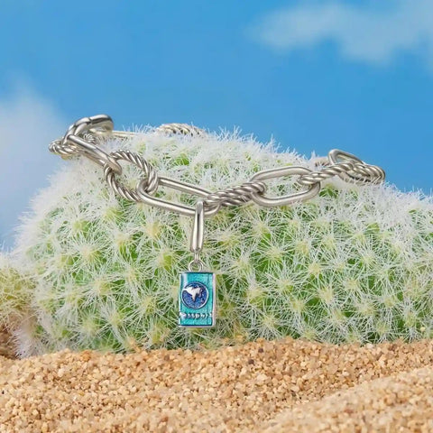Passport Travel Blue Dangle Charm - Passport Travel Blue Dangle Charm
