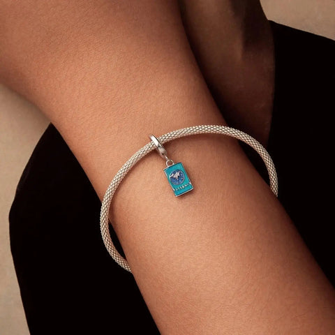 Passport Travel Blue Dangle Charm