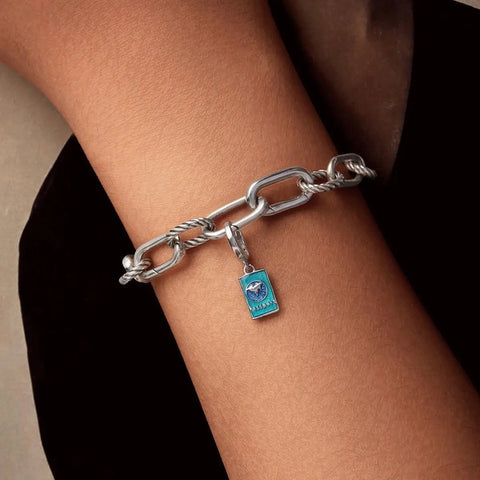 Passport Travel Blue Dangle Charm - Passport Travel Blue Dangle Charm