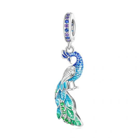 peacock-charm affordable Pandora charm Jewelry fits bracelet