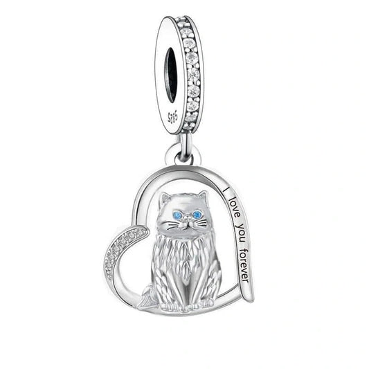 jewlouli persian cat dangle pandora charm jewelry fits pandora bracelet