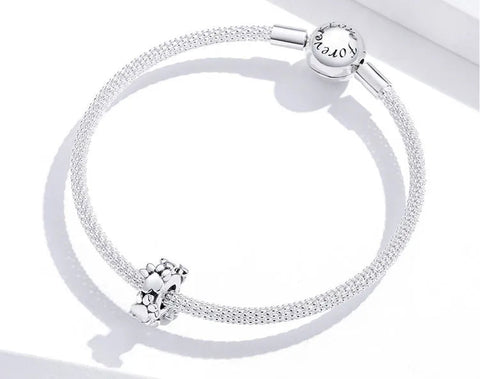 Heart and Paw Print Charm