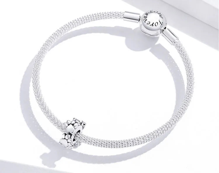 pet lover heart paw charm