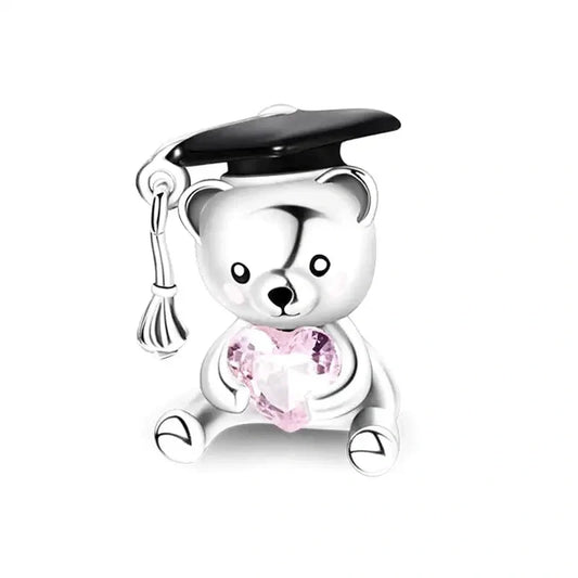 pink-bear-charm charm fits Pandora bracelet affordable Jewelry