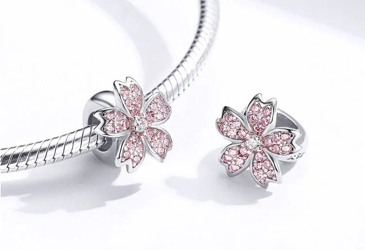 Sakura Crystal Flower Charm