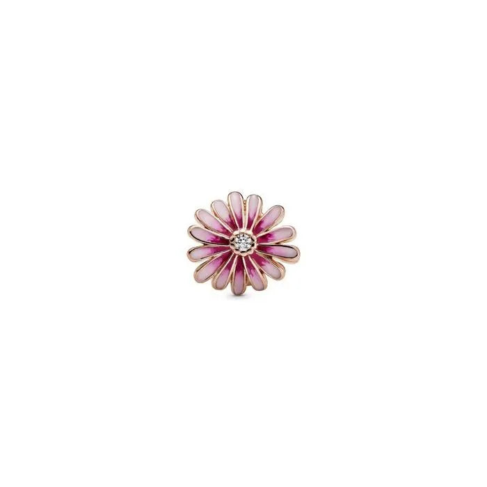 Pink Daisy Flower Charm Pandora Rose - Floral pink daisy charm in Pandora Rose, a lovely addition to nature-inspired pieces.