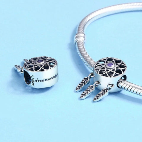 Mini Dream Catcher Charm - Fits pandora Bracelet
