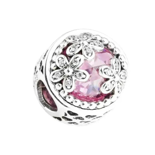 pink-flower-charm charm Jewelry affordable Pandora fits bracelet