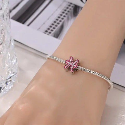 Pink Gemini Charm - Pink Gemini Charm