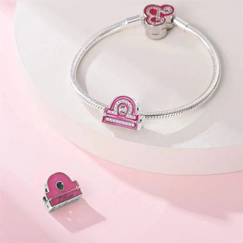 Pink Libra Charm