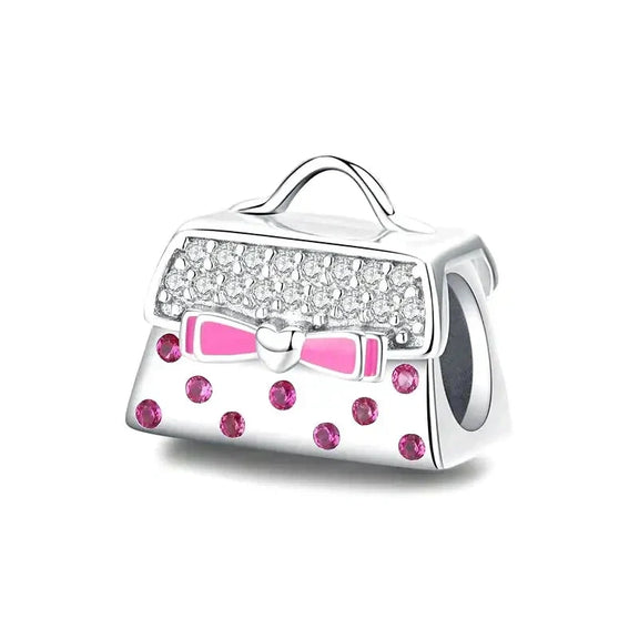 Pink Purse Charm - pink-purse-charm Jewelry affordable fits Pandora bracelet charm