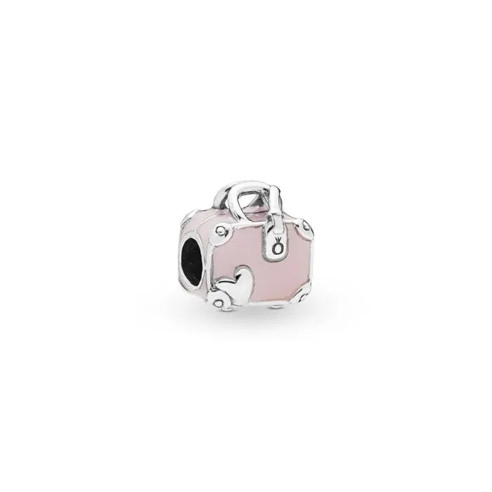 Pink Travel Bag Charm - Fun pink travel bag charm, a perfect accessory for travel lovers.