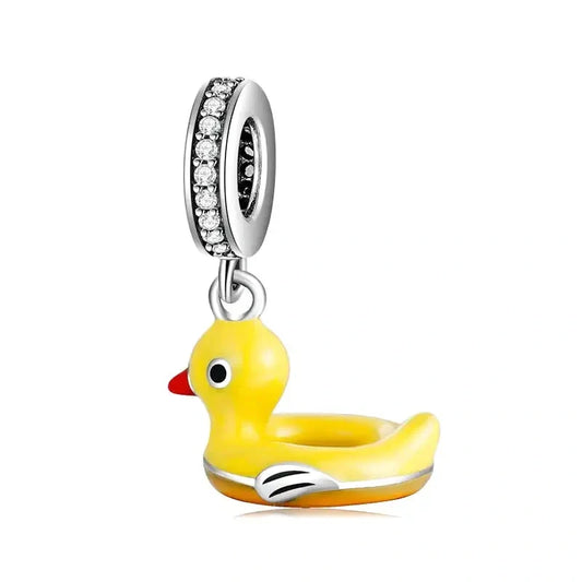 plastic-duck-charm fits Pandora bracelet charm affordable Jewelry