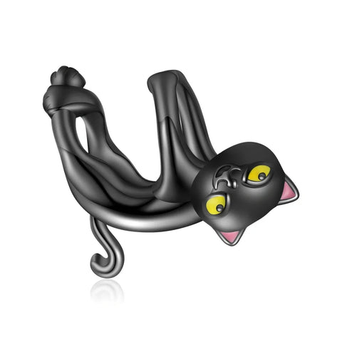 Playful Black Cat Charm - Playful Black Cat Charm