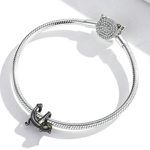 Playful Black Cat Charm - Playful Black Cat Charm