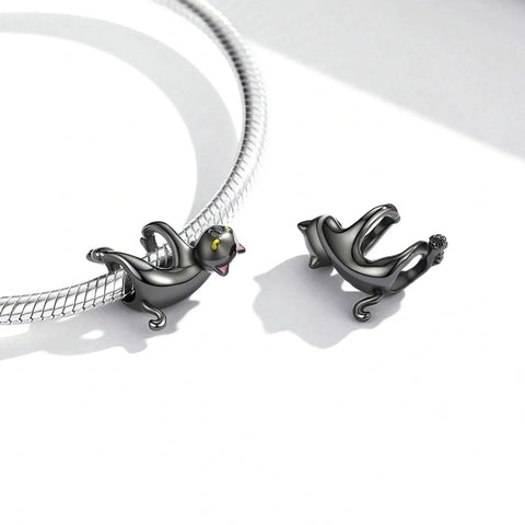 Playful Black Cat Charm - Playful Black Cat Charm