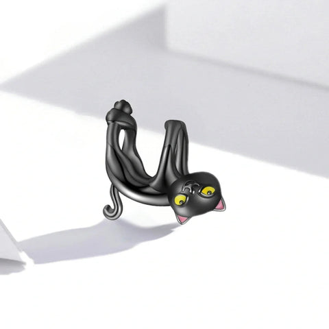 Playful Black Cat Charm - Playful Black Cat Charm