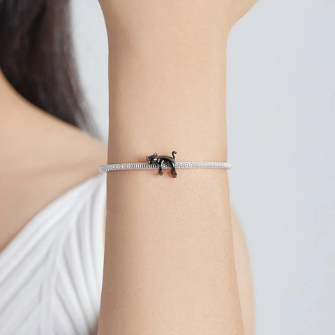 jewlouli playful black cat pandora charm jewelry fits pandora bracelet