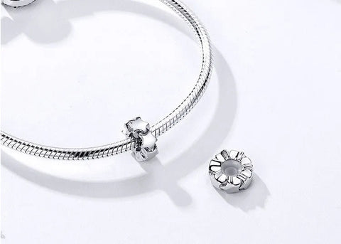 Shiny Silver Star Barrel Charm - Shiny Silver Star Barrel Charm