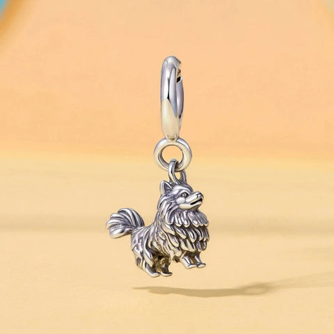 Pomeranian Dog Dangle Charm - Pomeranian Dog Dangle Charm