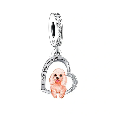 jewlouli poodle dog pandora charm jewelry fits pandora bracelet