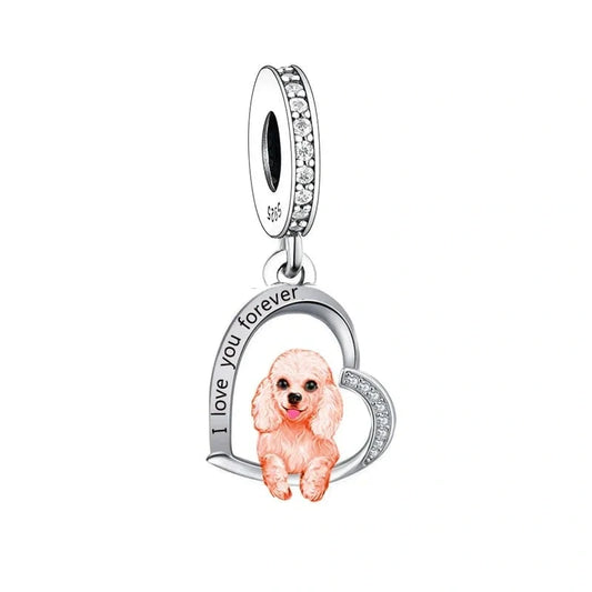 jewlouli poodle dog pandora charm jewelry fits pandora bracelet