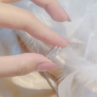 Elegant Sterling Silver Sparkling Hoop Earrings Pave Setting - Sterling Silver Sparkling Hoop Earrings with Pavé