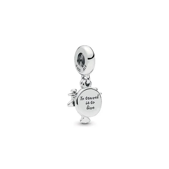 Propeller Plane Dangle Charm - Sparkling pink charm in Pandora Rose, perfect for a feminine and elegant look on charm bracelets