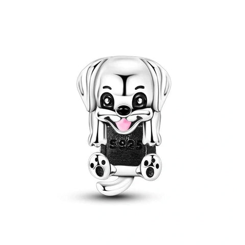 jewlouli puppy pandora charm jewelry fits pandora bracelet