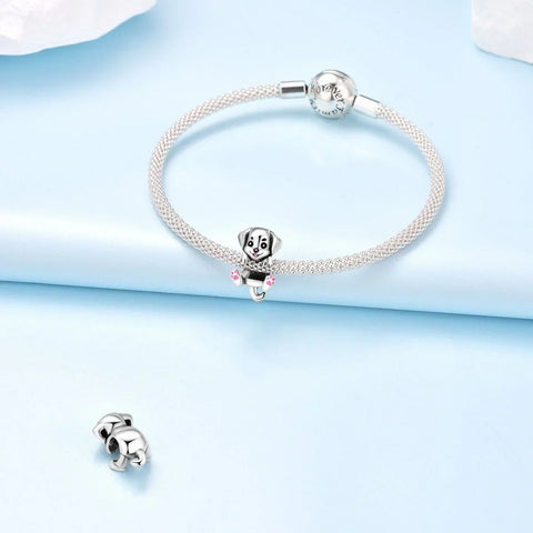jewlouli puppy wraparound pandora charm jewelry fits pandora bracelet