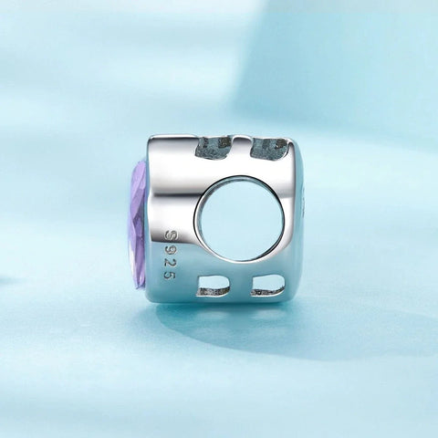 jewlouli purple gemstone cat bead pandora charm jewelry fits pandora bracelet