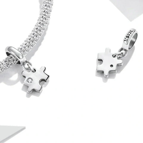 puzzle charm affordable Pandora Jewelry fits bracelet