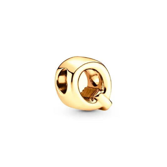 Q gold charm letter for pandora bracelets