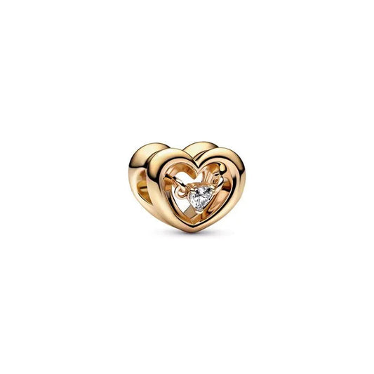 Radiant Heart & Floating Stone Charm