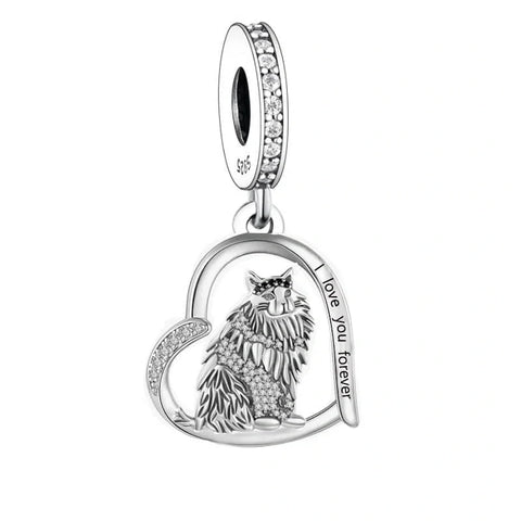 Ragdoll Cat Dangle Charm - jewlouli ragdoll cat dangle pandora charm jewelry fits pandora bracelet
